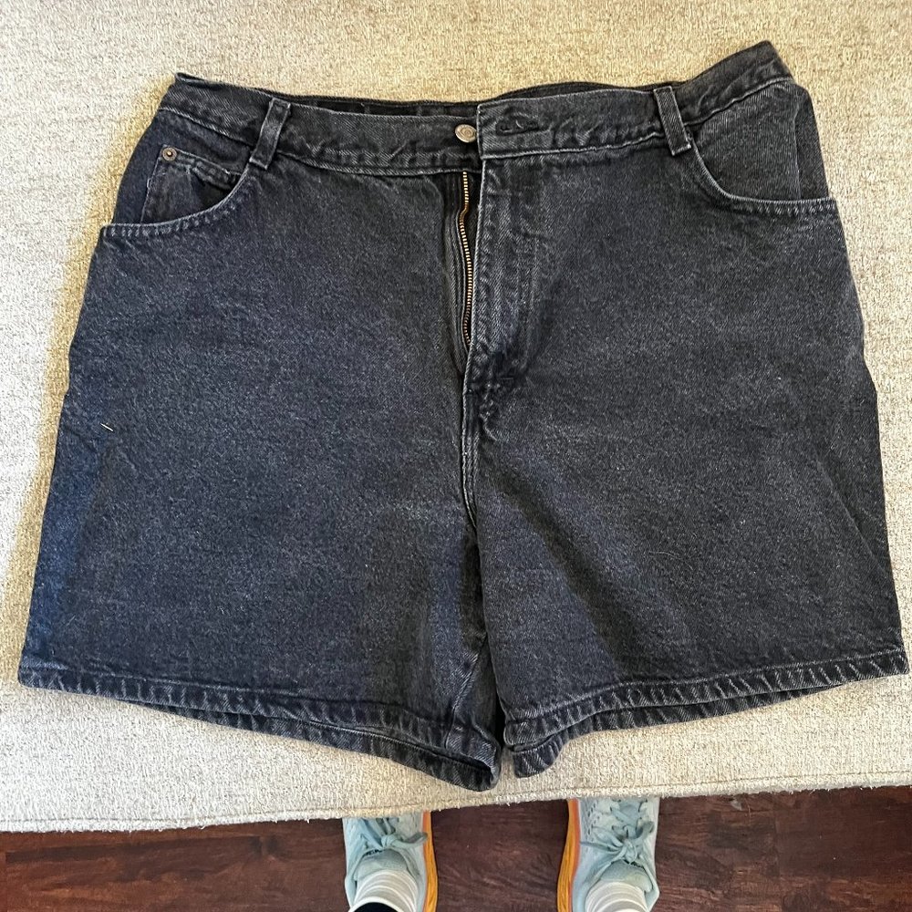Gitano Vintage Black Denim High Waisted Shorts